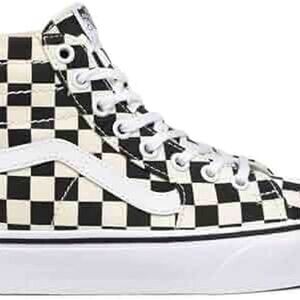 Vans Checkerboard Sk8-Hi High Top Sneakers - Black & White